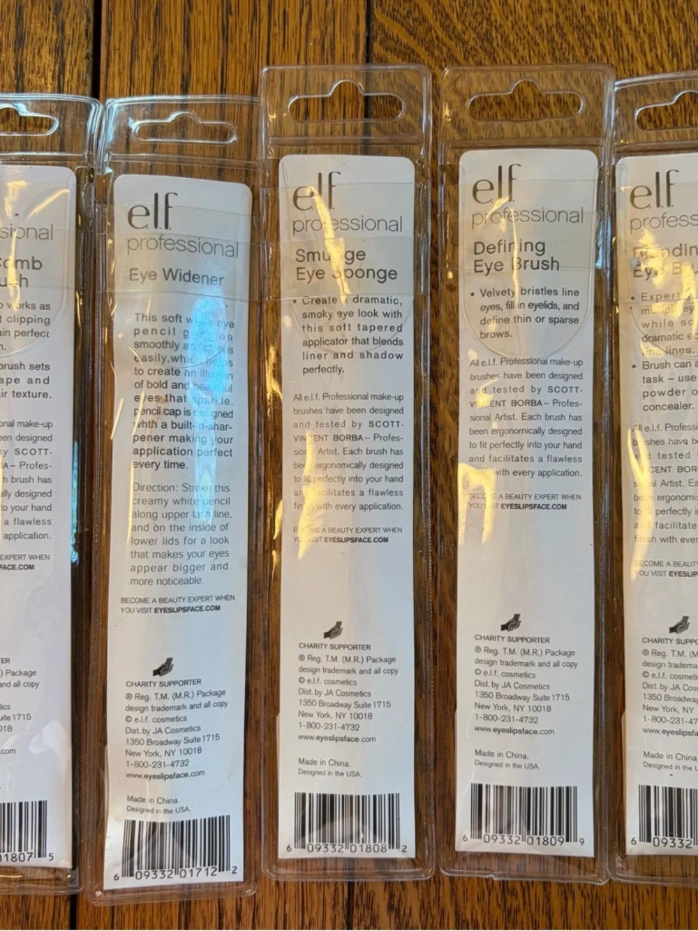 e.l.f. Professional 5-Piece Eye Makeup Brush & Tool Bundle New in Package